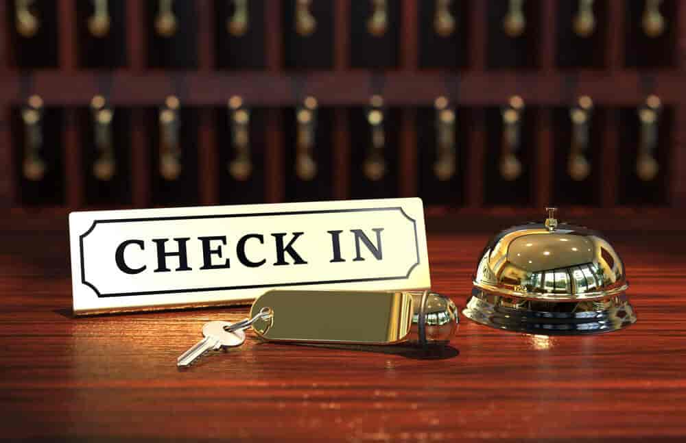 doorbell and keys on the lobby table