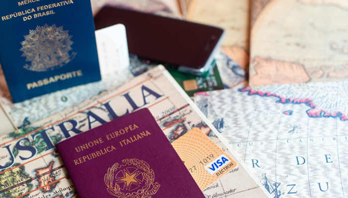 passports with tourist visa stamps