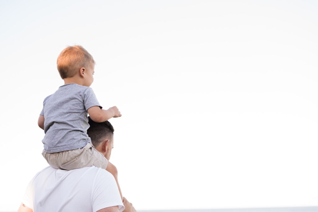 a father with his son