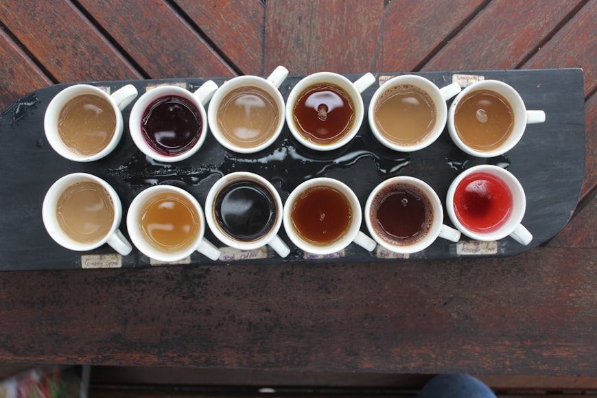 coffee samples from the marque hotel in medellin