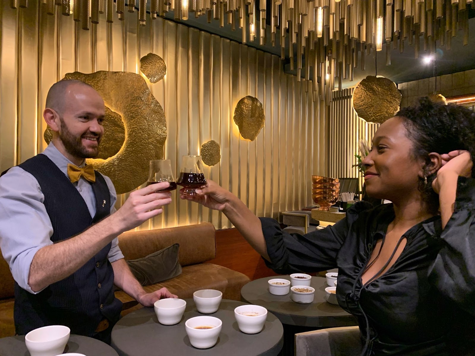 Tasting the Coffees  
