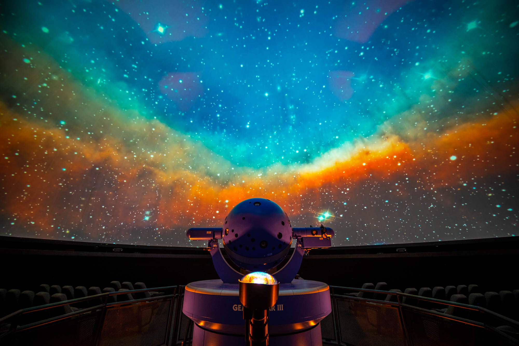 projection of the sky in the planetarium