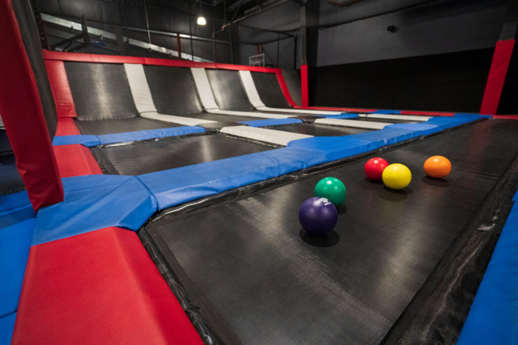 trampoline park with balls inside