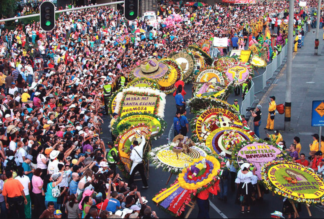 parade of silleteros of the flower fair